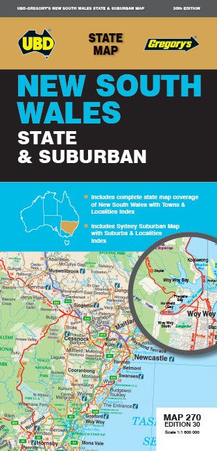 New South Wales State & Suburban Map 270 (30th edition)