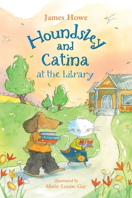 Houndsley and Catina at the Library