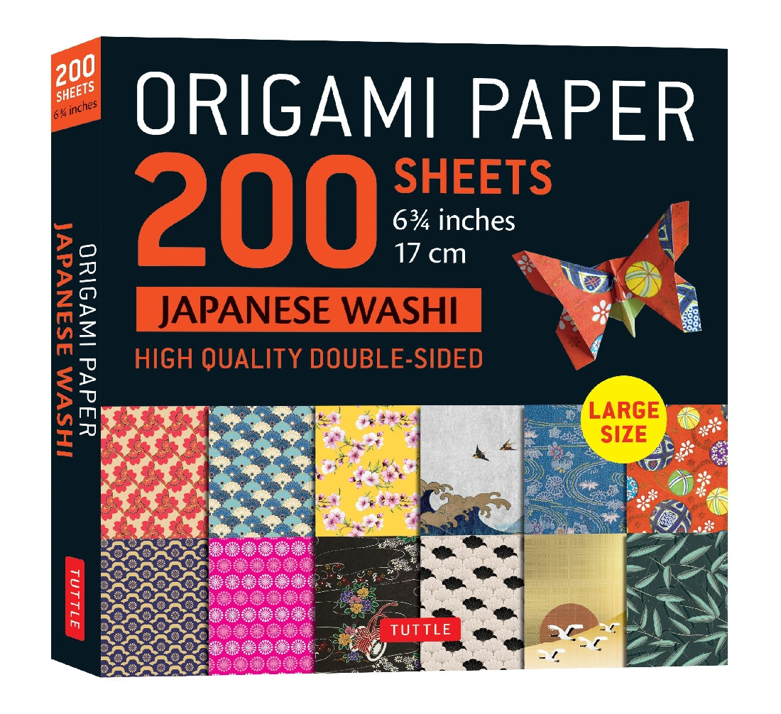 Origami Paper 200 sheet Japanese Washi Patterns 6 3/4" 17 cm
