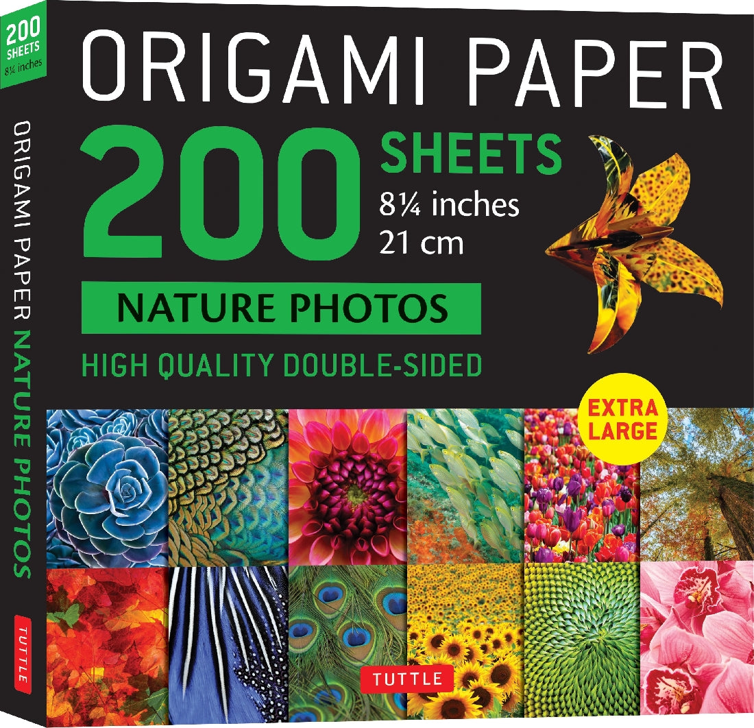 Origami Paper 200 sheets Nature Photos 8 1/4" (21 cm)