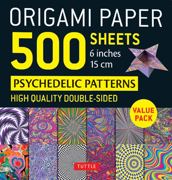 Origami Paper 500 sheets Psychedelic Patterns 15 cm
