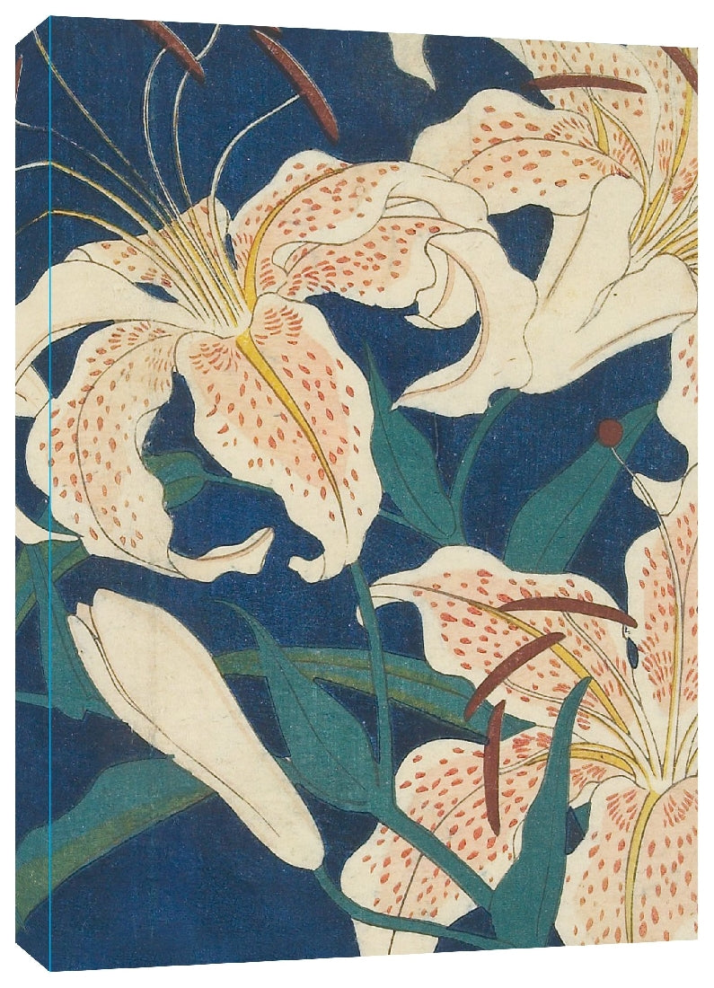 Hiroshige Spotted Lilies Paperback Journal: Dotted Notebook
