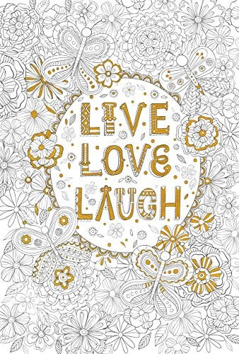 Adult Coloring Poster - Live Love Laugh