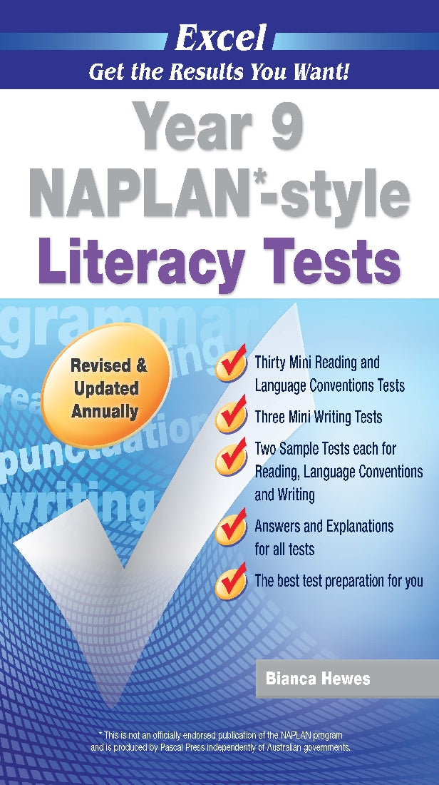 Excel NAPLAN*-style Literacy Tests Year 9